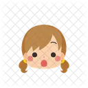 Chica Emoji Boca Abierta Icon