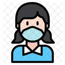 Mujer Mujer Mascarillas Medicas Icon