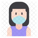 Mujer Mujer Mascarillas Medicas Icon