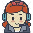 Chica De Apoyo Trabajo Negocios Icon