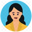 Chica De Oficina Empleada Contadora Icono