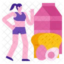 Mujer de gimnasio  Icon