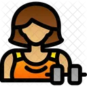 Chica De Gimnasia Cuerpo Humano Icon