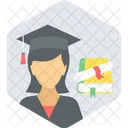 Chica graduada  Icono