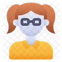 Chica Nerd Hombre Profesion Icono