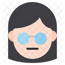 Chica del empollón Emoji Icono