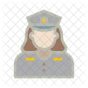 Chica Policia Ley Justicia Icon