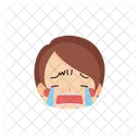 Chica Emoji Llorando Fuerte Icon