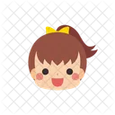 Chica Emoji Sonrisa Icono