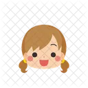 Chica Emoji Sonrisa Icono