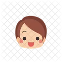 Chica Emoji Sonrisa Icono