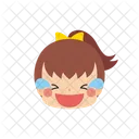 Chica Emoji Riendo Icono