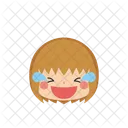 Chica Emoji Riendo Icono