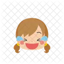Chica Emoji Riendo Icono
