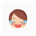 Chica Emoji Riendo Icono