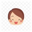 Chica Emoji Sonrisa Icono