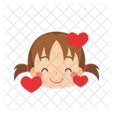 Chica Emoji Corazon Icono