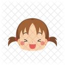 Chica Emoji Risa Icono