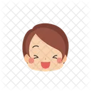 Chica Emoji Risa Icono