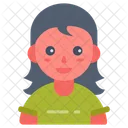 Chica Trabajadora Empleada Oficial Icono