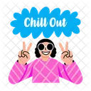 Chica tranquila  Icono