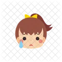 Chica Emoji Triste Icono