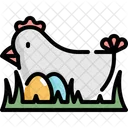Chicken Easter Day Icon