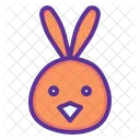 Chicken Easter Bunny Icon