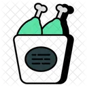 Chicken Bucket Snack Edible Icône