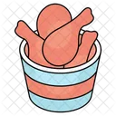 Chicken Bucket Chicken Basket Food 아이콘