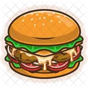 Chicken Burger with Mozarella  Icon