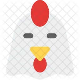 Chicken Closed Eyes Emoji Icon