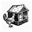 Chicken Coop Poultry Hen House Icon