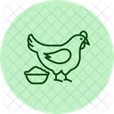 Chicken Feeding Grain Chicken Feeding Icon