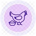Chicken Feeding Grain Chicken Feeding Icon