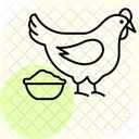 Chicken Feeding Grain Chicken Feeding Icon