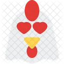 Chicken Heart Eyes Icon