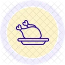 Chicken Color Circle Icon Icon