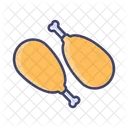 Chicken Thigh Fast Food Icon
