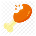 Flat Food Chicken Icon