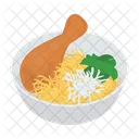 Chicken Leg Rice Bowl Icon