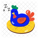Chicken Nest Sleepy Chicken Lazy Chicken Icon