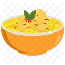 インドネシアのイード・アル＝フィトルの食べ物、チキンオポールのイラスト アイコン
