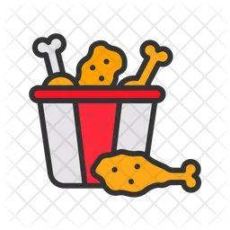 Chicken Piece Bucket  Icon