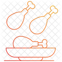Chicken Piece Leg Piece Food Icon