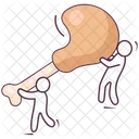 Leg Piece Thigh Meat Food Icon