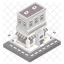 Plaza Architecture Chicken Restaurant Icon