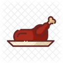 Autumn Season Chicken Icon