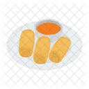 Chicken Roll Croquette Roll Icon