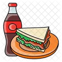 Chicken Sandwich Zinger Coke Symbol